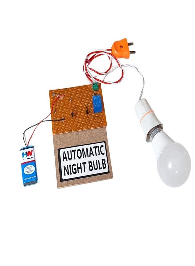 ESPtronics STEM Science Project for Class 12 Students and School Kids - Automatic ON Off Night Bulb Working Model Kit Using LDR Sensor and Transistor - Image 1